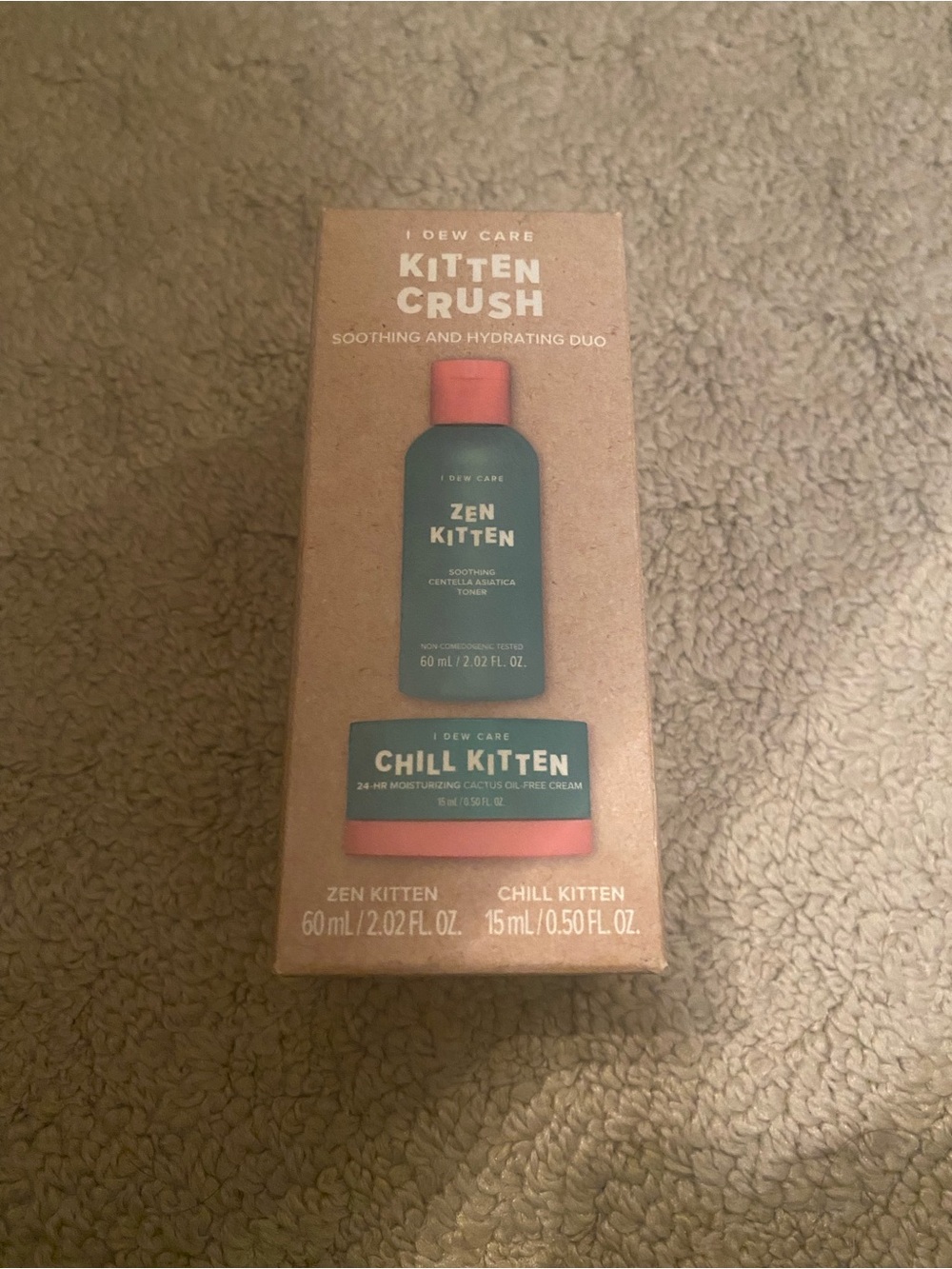 Kitten Crush Soothing Duo - Zen Kitten Toner & Chill Kitten Cream (Green/Pink)